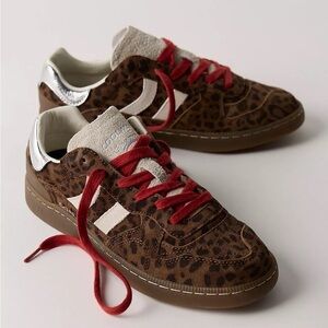 Coolway Leopard Brown and Red Sneakers